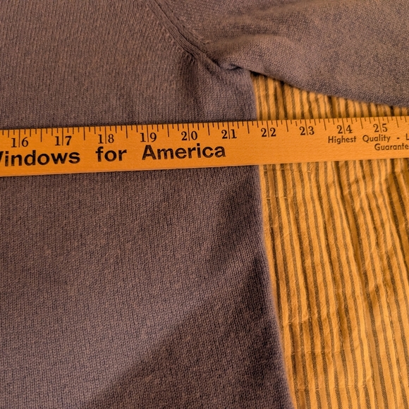 CASHMERE French Blue Sweater V Neck Tahari XL - Picture 4 of 5